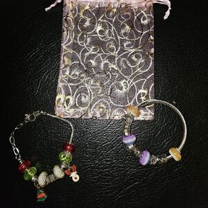 Colorful Beaded Bracelets with Pouch Made By 9yr Grand Daughter 😊